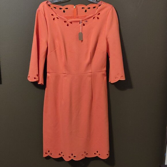 Trina Turk Orange Delight Scallop Dress SIZE 6 NEW WITH TAGS - Picture 1 of 9